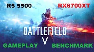 Ryzen 5 5500 + RX6700XT Battlefield™ V 1440p