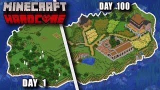 I Survived 100 DAYS Of HARDCORE Minecraft But It's MODDED SURVIVAL ISLAND