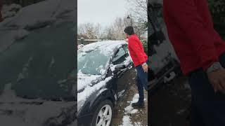 Car cover with the snow #shorts #shortvideo #shortsvideo #travel #uktravellers