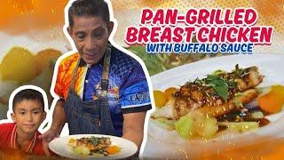 PAN-GRILLED BREAST CHICKEN WITH BUFFALO SAUCE | CHEF BOY LOGRO