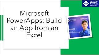 Microsoft PowerApps: Build an App from an Excel