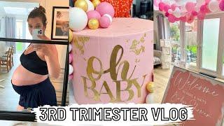 THIRD TRIMESTER PREGNANCY VLOG | Nesting, Finishing Work, Baby Shower & more!