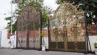 How a HUGE LUXURIOUS GATE is made in VIETNAM. Process of making Aluminum Gates.