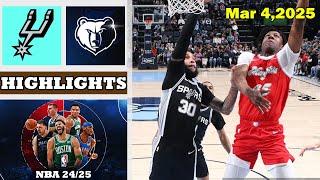 HIGHLIGHTS | San Antonio Spurs vs Memphis Grizzlies | NBA Season 2025