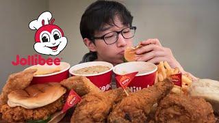 Jollibee Feast: Spicy Chicken Sandwhich + Spaghetti + MORE | ASMR Mukbang