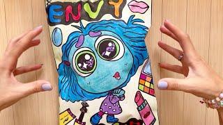 INSIDE OUT 2 Blind Bags  | DIY Skincare + Makeup + Outfit | papersquishy | blind bag paper | ASMR