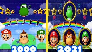 Mario Party Superstars vs Mario Party 2 - Yoshi vs Mario vs Donkey Kong vs Luigi (Compare Minigames)