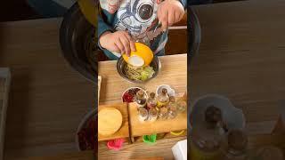 How Talented and Cute Little Chef Cooks Himself a Delicious Meal