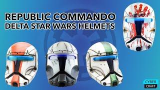 Republic Commando Delta Star Wars Helmets by Cyber Craft