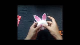 simple way  of making a bunny. #ducksong #craft #diy #littleducks #music #art #bunny#youtube #art