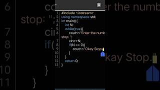simple code in c++ using while loop and it stops when the special key is entered #code #tutorial