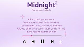 Midnight - Red Luna & Kobzx2z | (Lyrics) Dreamy Late-Night Vibes #RedLuna #Kobzx2z #Midnight (2024)