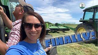 Finally ... Mowing Down First Cut Alfalfa #WieczorekFarms #FarmHer