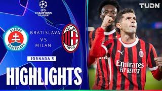 HIGHLIGHTS - Slovan Bratislava vs AC Milan | UEFA Champions League 24/25 | TUDN