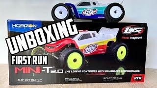 Losi Mini T 2.0 Brushless Unboxing, First Look, Review & Run Video. 1/18 2WD RC Truggy Horizon Hobby