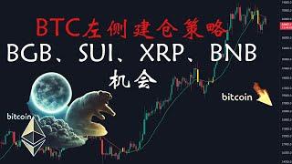 比特币行情分析：BTC左侧建仓策略，关注BGB、SUI、XRP、BNB机会