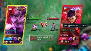 BRAXY VS TOP 1 PHILIPPINES CHOU TRASHTALKER!! | WHO WILL WIN?!