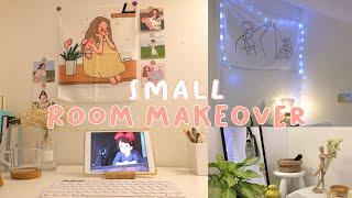 SMALL ROOM MAKEOVER  | Attic Room | Korean Inspired + Minimalist | Shopee Haul | Philippines