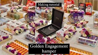 Golden engagement hamper \ Malayalam \ kraft area