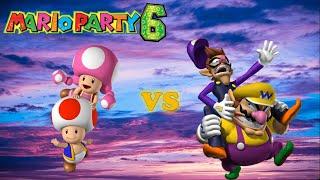 Mario Party 6 - Battle Bridge - Toadette and Toad vs Wario and Waluigi