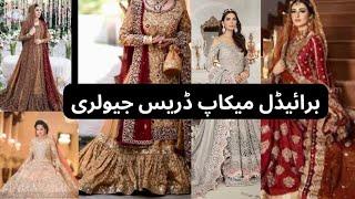 Beautiful Bridal Dresses Makeup and Jewellery