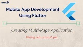 Flutter : Passing Data Across Multi Page Applications