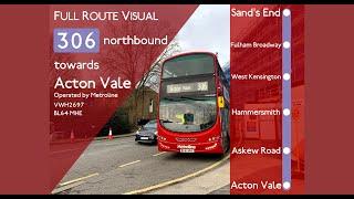 FULL ROUTE VISUAL • 306 towards Acton Vale