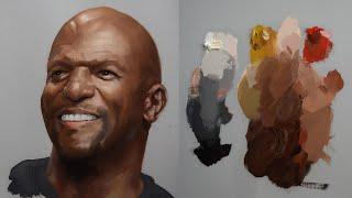 Mixing Dark Skin Colors With Zorn's Palette - Oil Colors - Portrait of Terry Crews