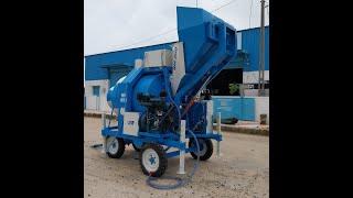 DIESEL REVERSIBLE CONCRETE DRUM MIXER RM 800  RM 1050 MOBILE BATCHING PLANT HARSIDDH CONSTRUCTION