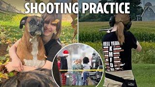 School shooter, 15, seen at gun range in shirt 'linked to Columbine' months before she killed two