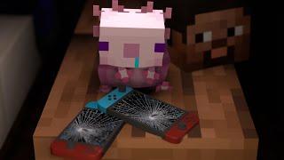 Axolotl broke "2" Nintendo Switch & Parotter's best Funny MINECRAFT animation [Take your time]