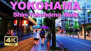 【4K】Walking in Shin-Yokohama, a city of love hotels and ramen noodles