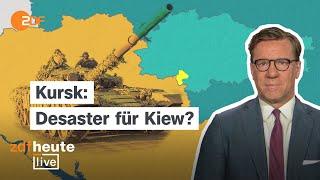 Rückschläge in Kursk-Region: Ukraine unter Druck | Militärexperte Lange bei ZDFheute live