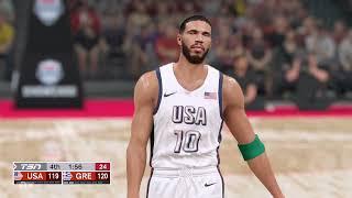 USA vs GREECE EXHIBITION FULL GAME HIGHLIGHTS | 2024 Paris Olympic Games Highlights Today 2K24