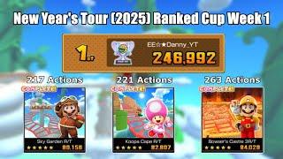 Mario Kart Tour - New Year's Tour (2025) Ranked Cup Week 1 246,992pts