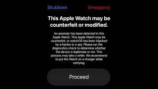 Apple Watch - Counterfeit Prevention Screen