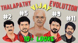 Thalapathy Vijay Journey Art | 13 Different Looks | ATA