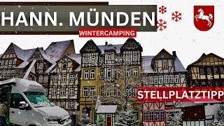 ️ Wintercamping in Hannoversch Münden: Zwischen Werra und Fulda im Wohnmobil  Flussinsel