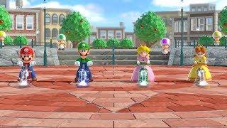 Super Mario Party Minigames Mario vs Luigi vs Peach vs Daisy