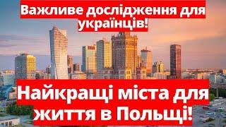 Неочікувані результати нового дослідження! Яке місто найкраще для життя українців в Польщі?!