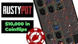 Rustypot $10,000 in coinflips , and huge jackpot montage Rust gambling