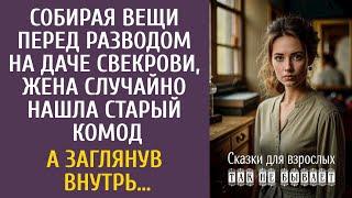 Собирая вещи перед разводом на даче свекрови, жена случайно нашла старый комод… А заглянув внутрь…