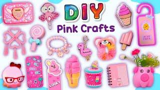 16 DIY PINK CRAFT - SCHOOL SUPPLIES - ROOM DECOR and more…