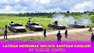 LATIHAN MENEMBAK SENJATA BANTUAN KAVALERI DI TANAH PAPUA