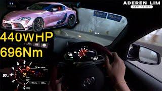 INSANE 440whp 696nm Toyota Supra A90 | Malaysia #POV [Genting Run 冲上云霄] [CC Subtitle]