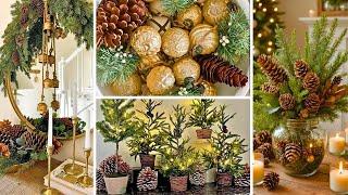 Lovely Christmas Pinecone Display Ideas