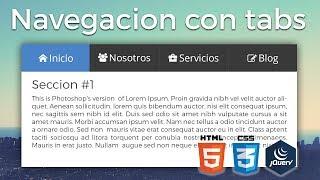  Creando Navegación con Tabs o Pestañas con HTML, CSS y JS