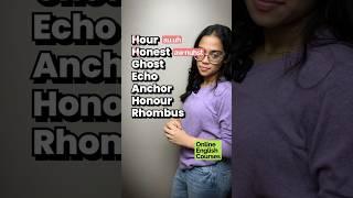 Silent Letter Words With ‘H’ - English Pronunciation Practice #silentwords #pronunciation #ananya