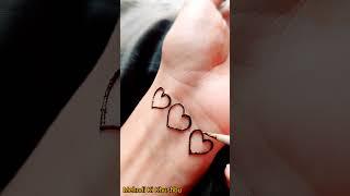 Heart wrist mehndi design ️ | Mehndi tattoo design | #shinewithshorts #shorts