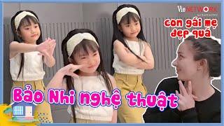 Bảo Nhi có "máu nghệ thuật" giống ba Dương Lâm, cầu toàn nhảy đi nhảy lại nhiều lần mới ưng cái bụng